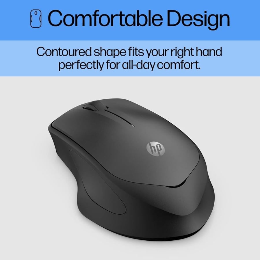 HP 280 Wireless Silent Mouse – Black | Smooth & Quiet Performance