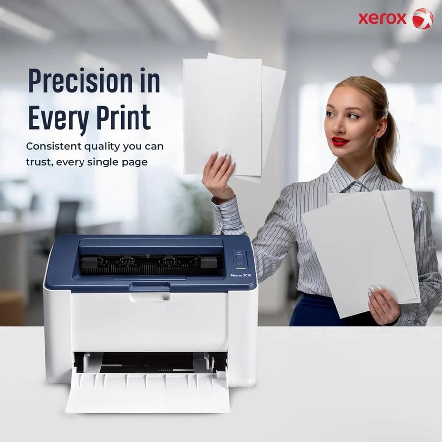 طابعة Xerox Phaser 3020 ليزر أحادية اللون – USB + Wi-Fi