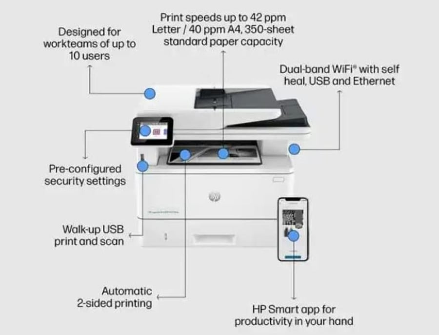 طابعة hp ليزر واي فاي