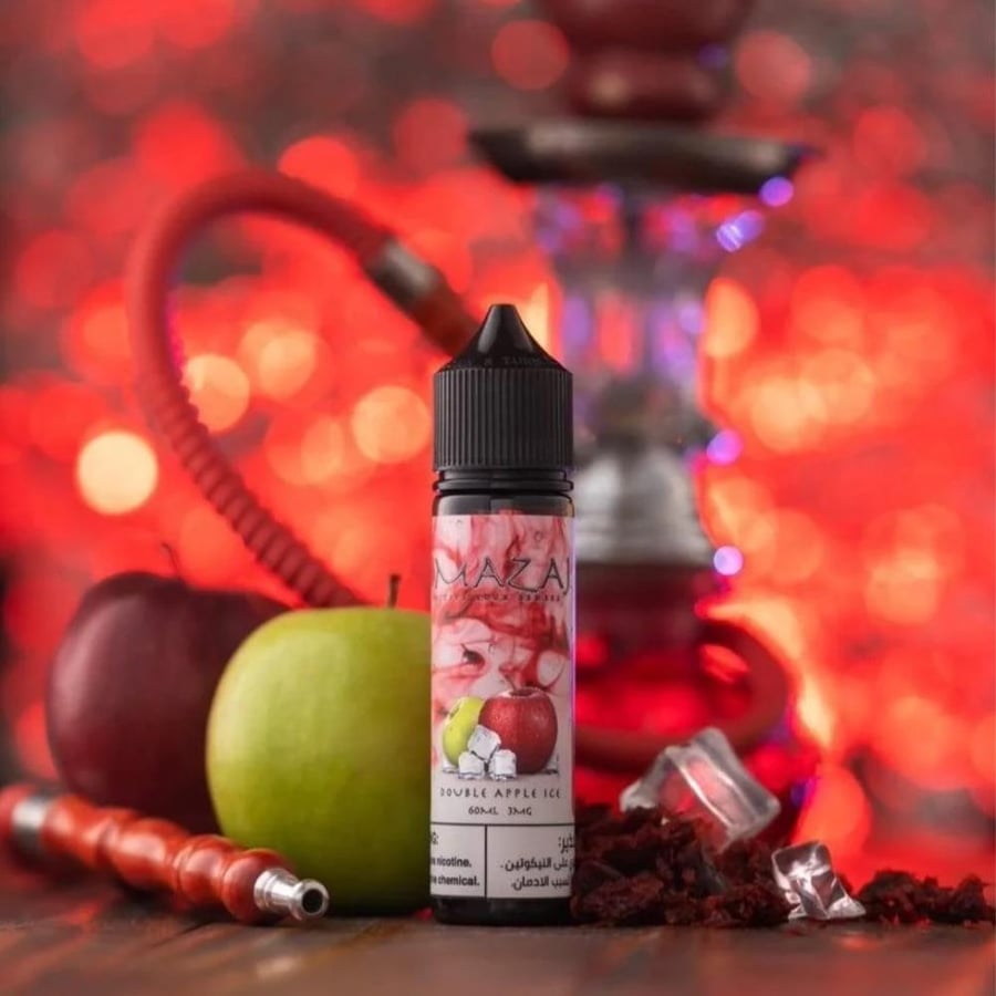 مزاج تفاحتين ايس 60 مل - Mazaj Double Apple Ice 60ml
