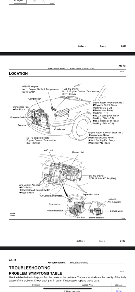 PDF booklet methods of maintenance Toyota Camry 1998-2002