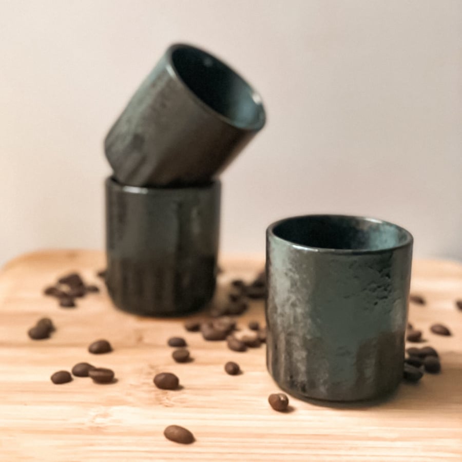 Black ceramic cup 133ml