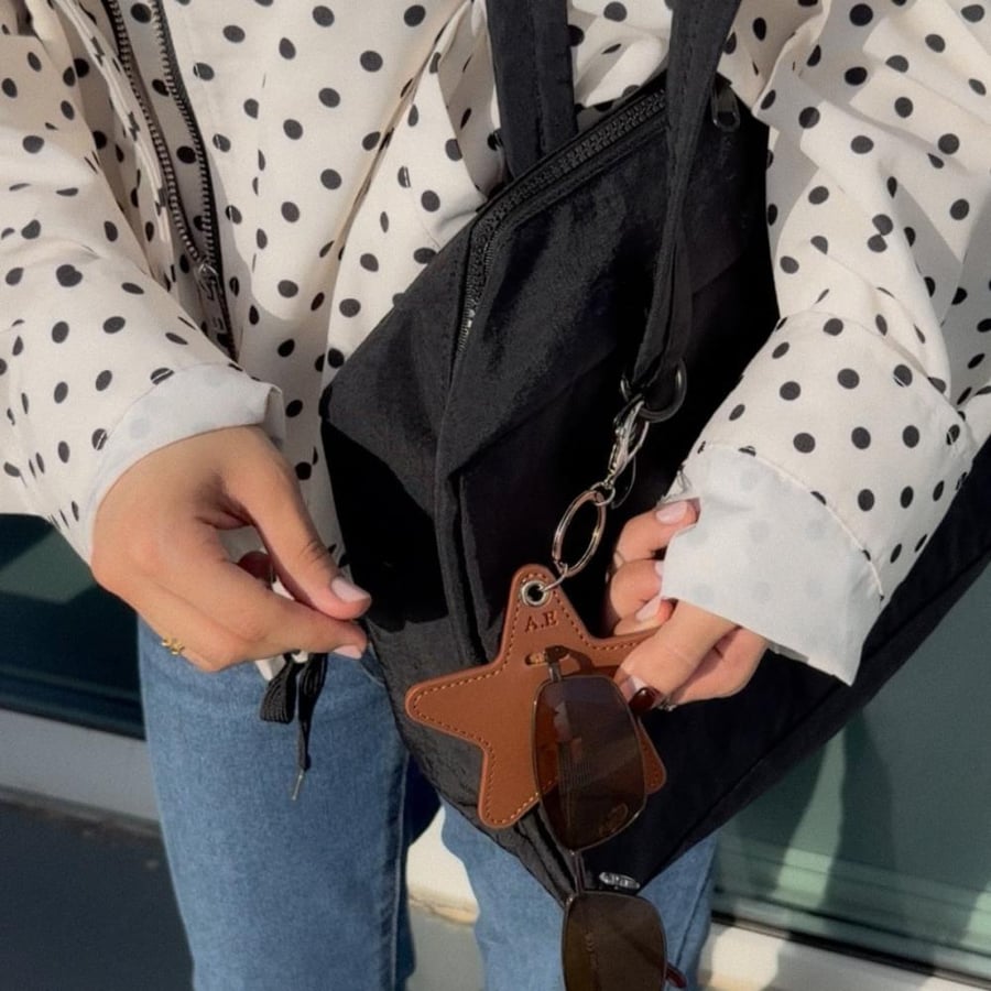 (Sunglasses Holder Keychain (Brown