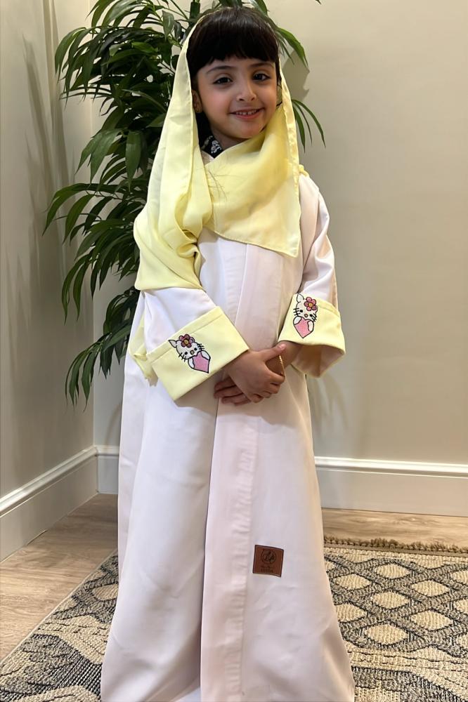 عباية بناتي قماش كريب
