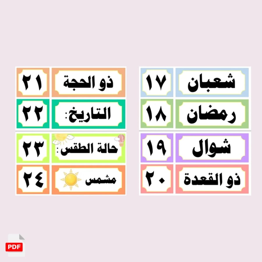 بطاقات السبورة