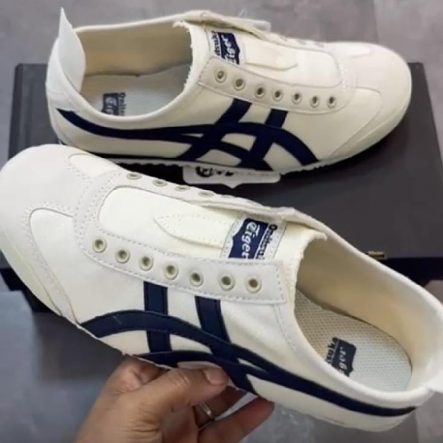 أزرق غامق nitsuka Tiger Mexico 66 Slip On ‘Midnight’