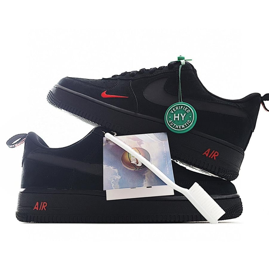 Nike Air Force 1 Low '07 LV8 'Multi-Swoosh Black Crimson'