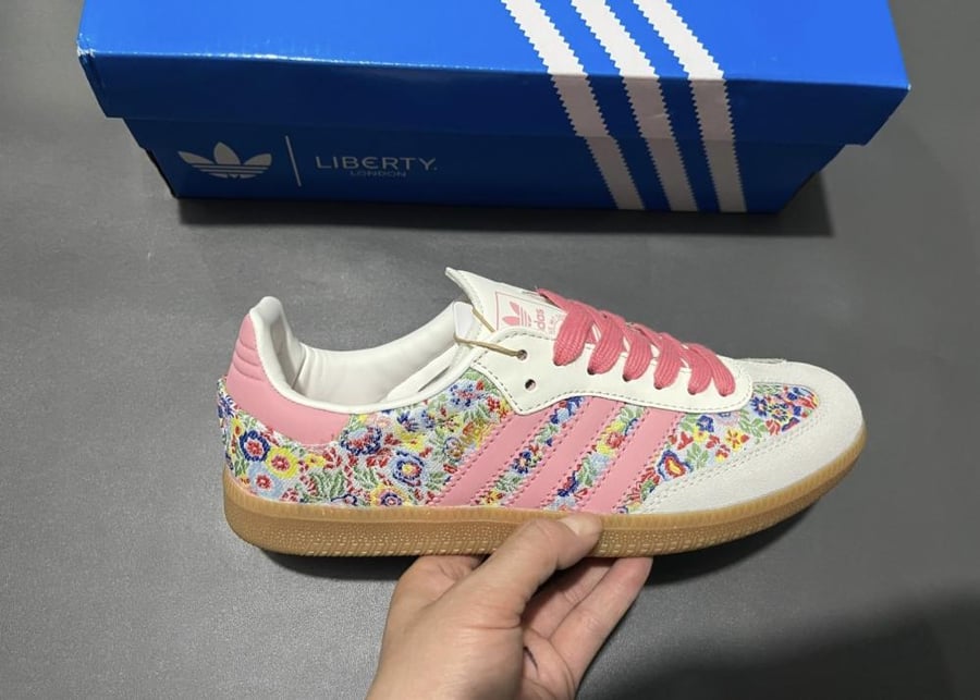 Samba OG Sneaker "Multicolor/Beige/Pink/Gum" x Liberty London
