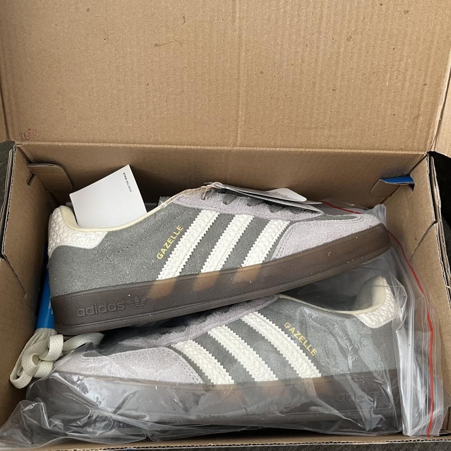 Adidas Gazelle Grey & Cream Gum Sneakers