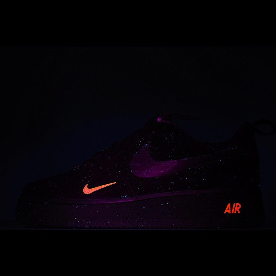 Nike Air Force 1 Low '07 LV8 'Multi-Swoosh Black Crimson'