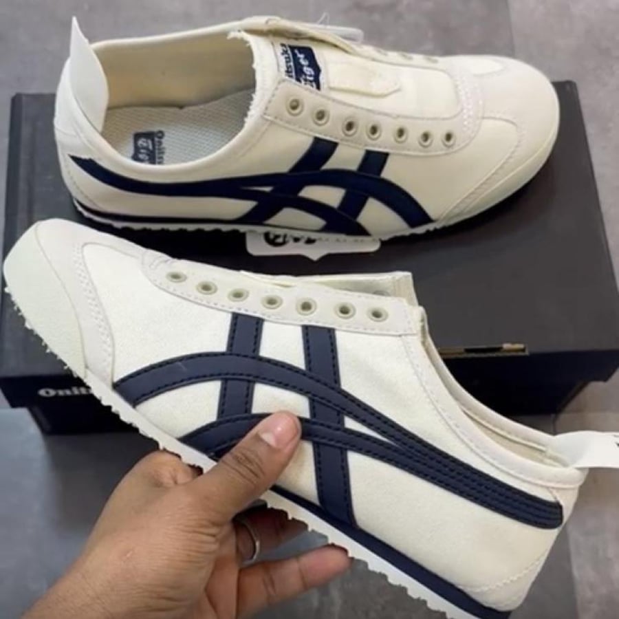 أزرق غامق nitsuka Tiger Mexico 66 Slip On ‘Midnight’