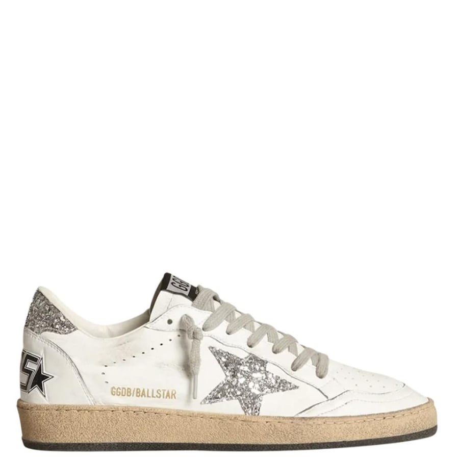 Golden Goose Ballstar 'White Silver Glitter'