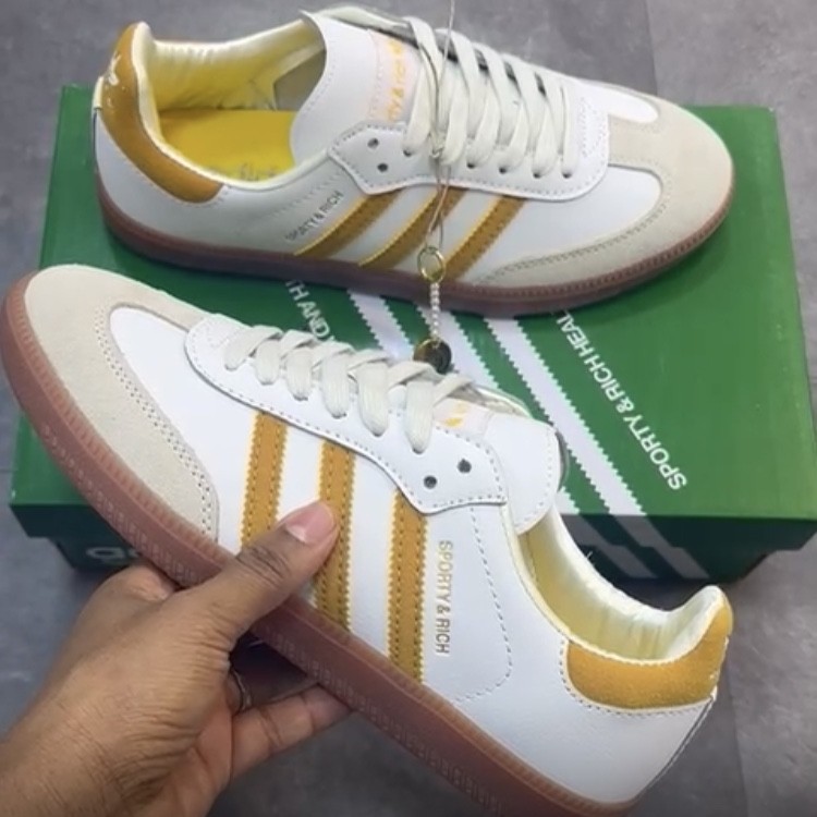 Adidas Samba OG "SPORTY & RICH - White Bold Gold"