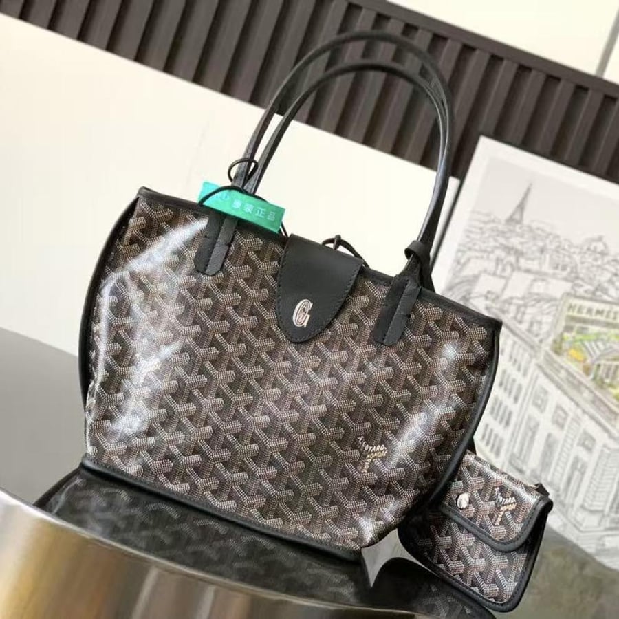 GOYARD TOTE BAG – BLACK & BROWN