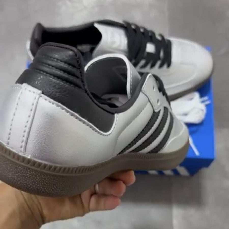 Adidas Samba OG "Silver Metallic/Black/Gum" sneakers