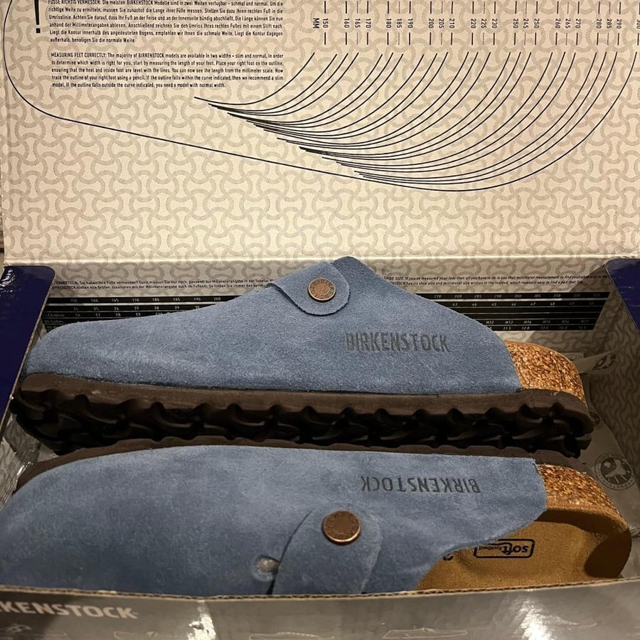 BIRKENSTOCK Dark Blue Boston Oiled Leather Slip-on Loafers