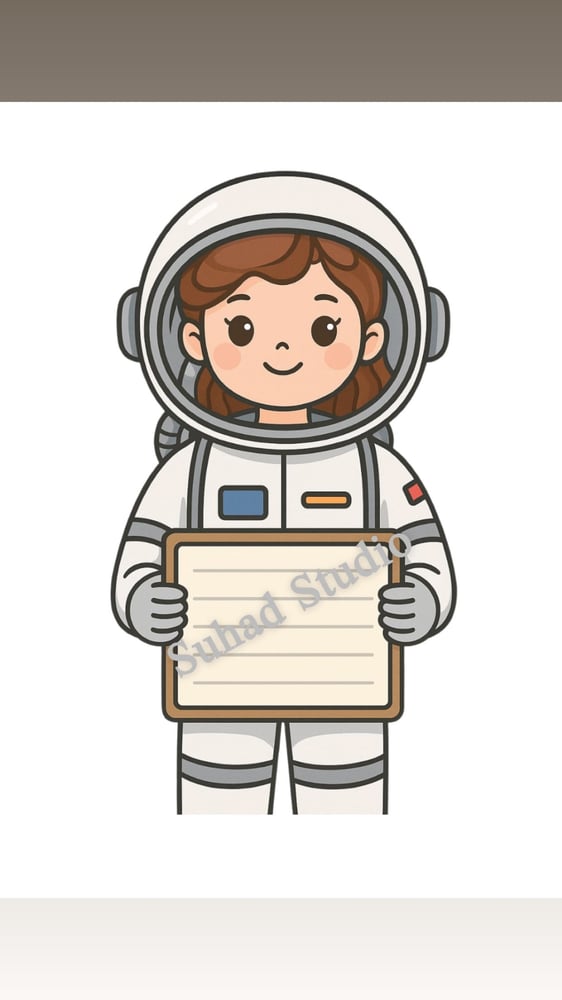 Magnetic board in the shape of an astronaut