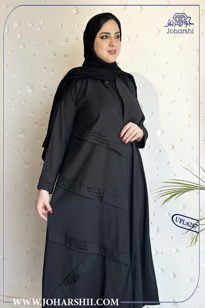 عباية قماش ملكي - عبايات شك وتطريز - عبايتك