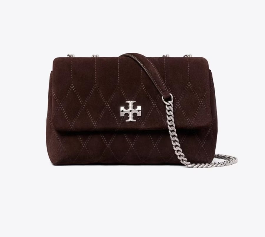 SMALL KIRA DIAMOND QUILT DENIM SHOULDER BAG