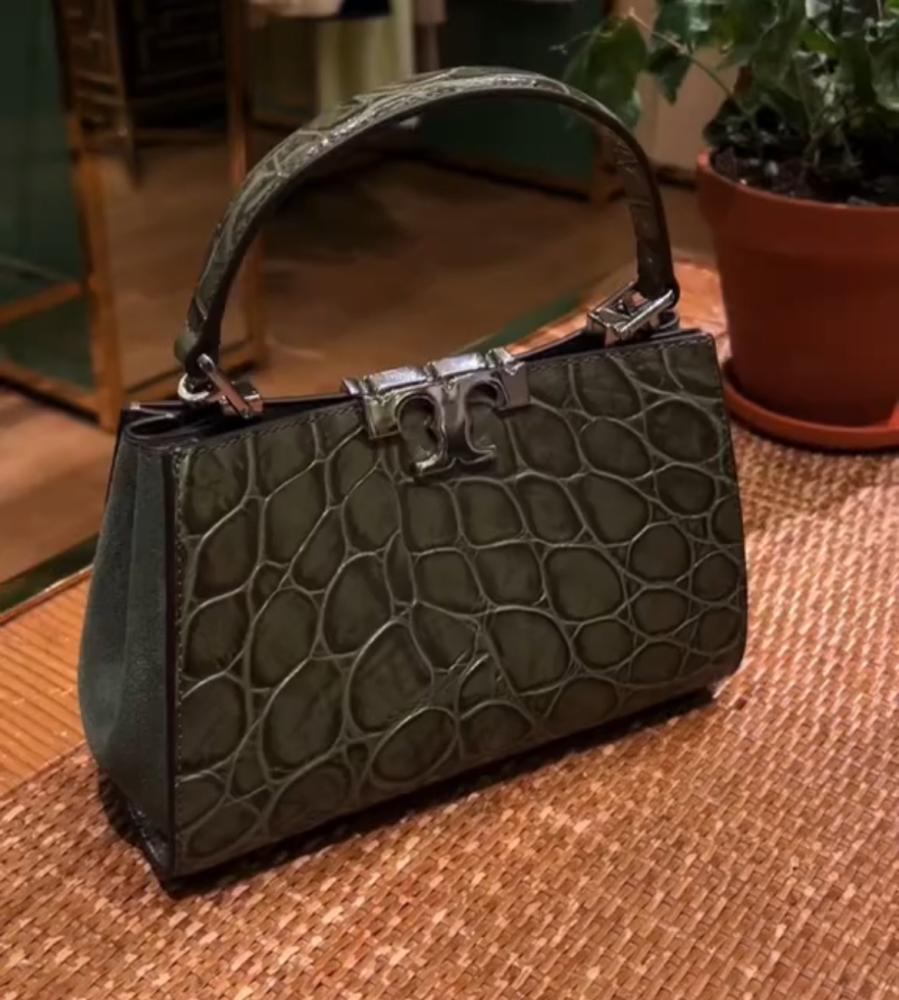 MINI ELEANOR SNAKE-EMBOSSED SATCHEL