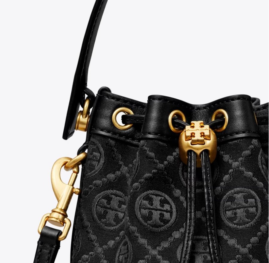 MINI T MONOGRAM BUCKET BAG