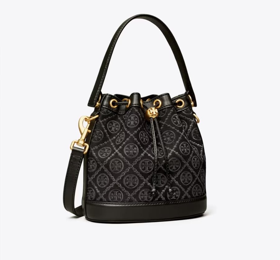 T MONOGRAM BUCKET BAG