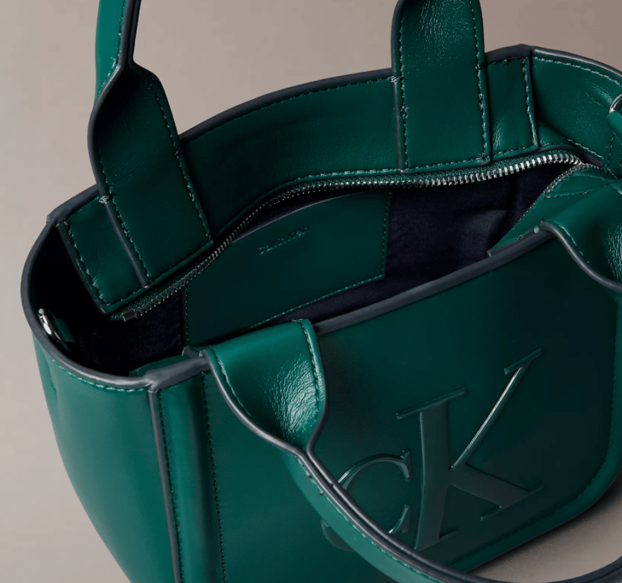 Embossed Monogram Logo Small Tote Bag