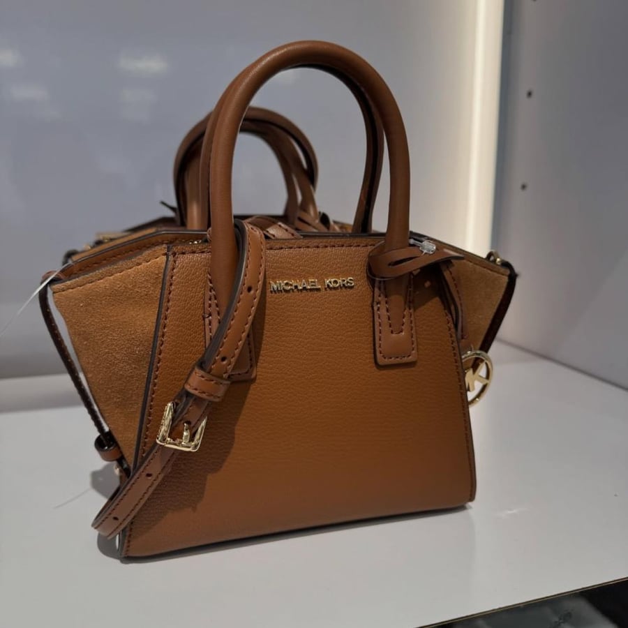 Avril Extra-Small Leather and Suede Satchel