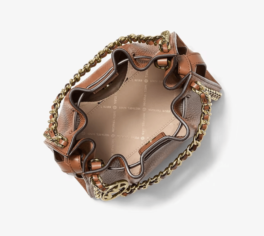 Mina Small Signature Logo Chain Crossbody Bag