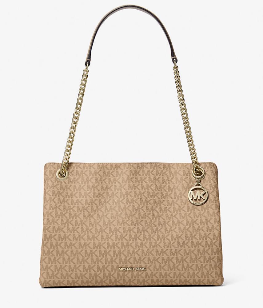 Christina Medium Signature Logo Messenger Bag