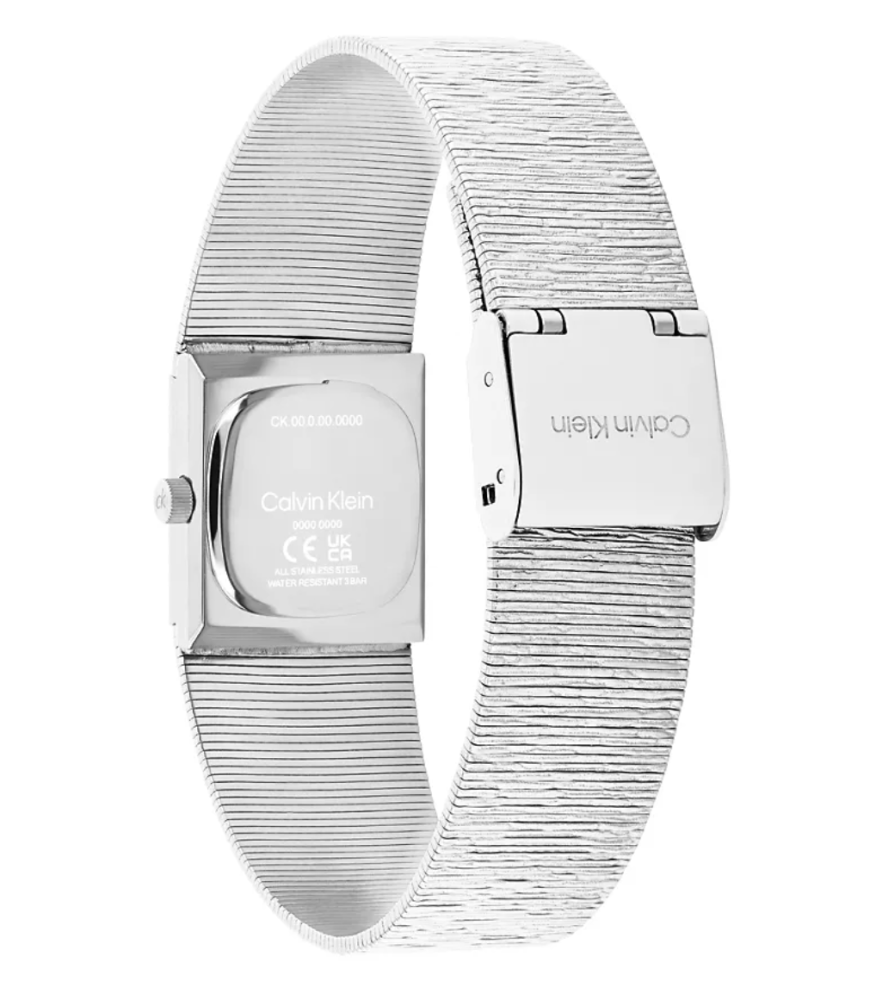Textured Dial Mesh Bracelet Watch
