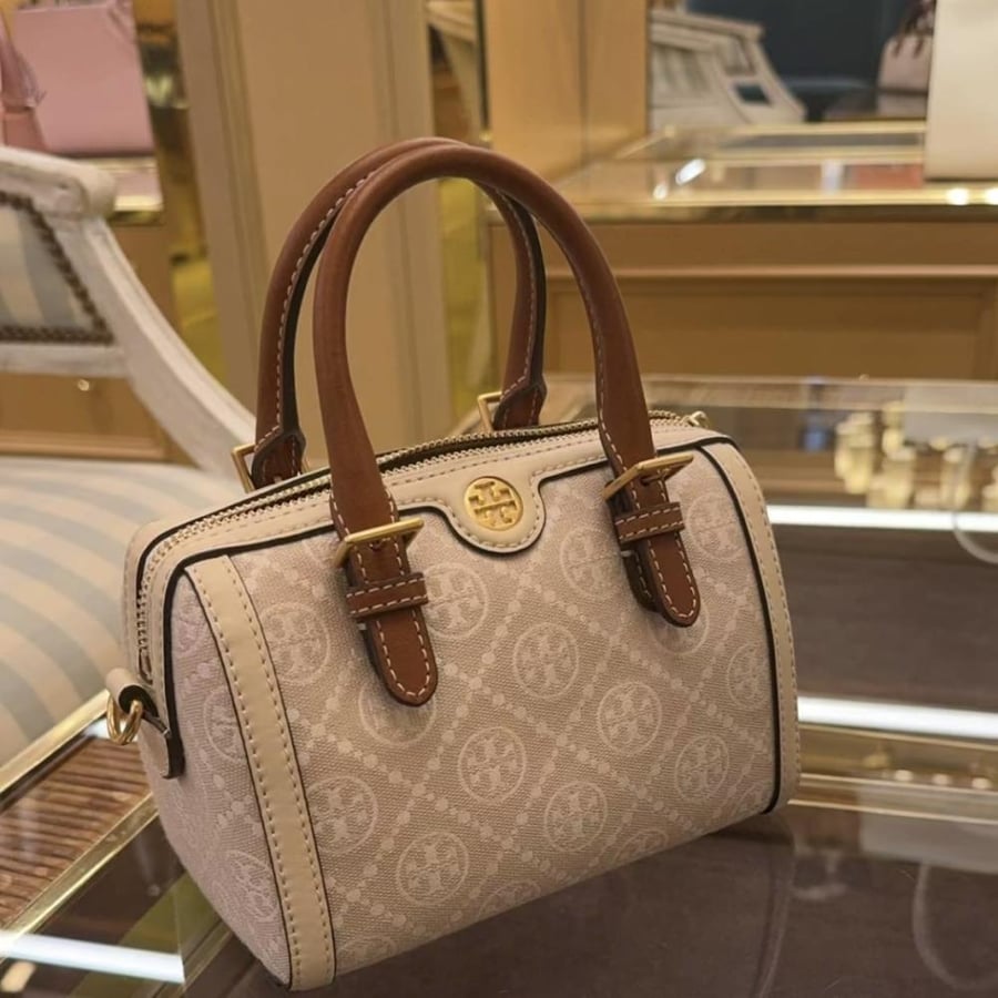 PETITE T MONOGRAM BARREL BAG