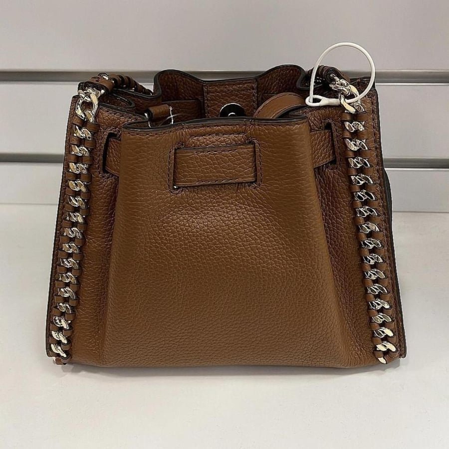 Mina Small Signature Logo Chain Crossbody Bag