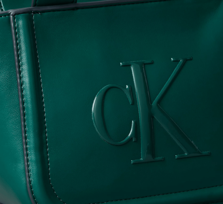 Embossed Monogram Logo Small Tote Bag