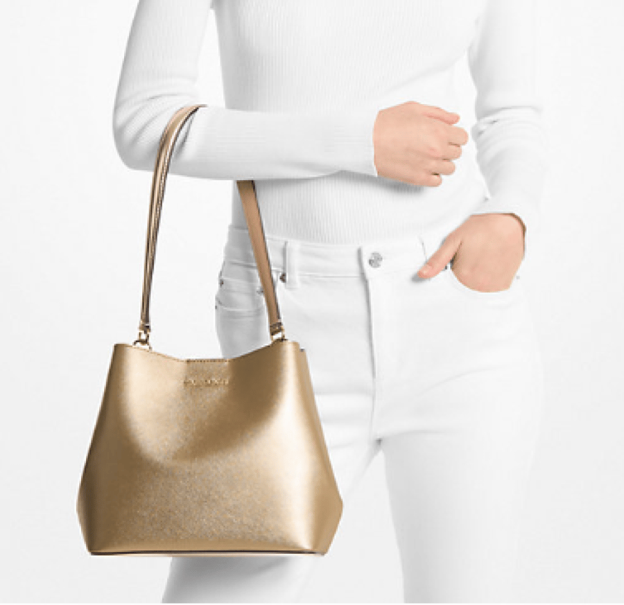 Pratt Medium Metallic Shoulder Bag