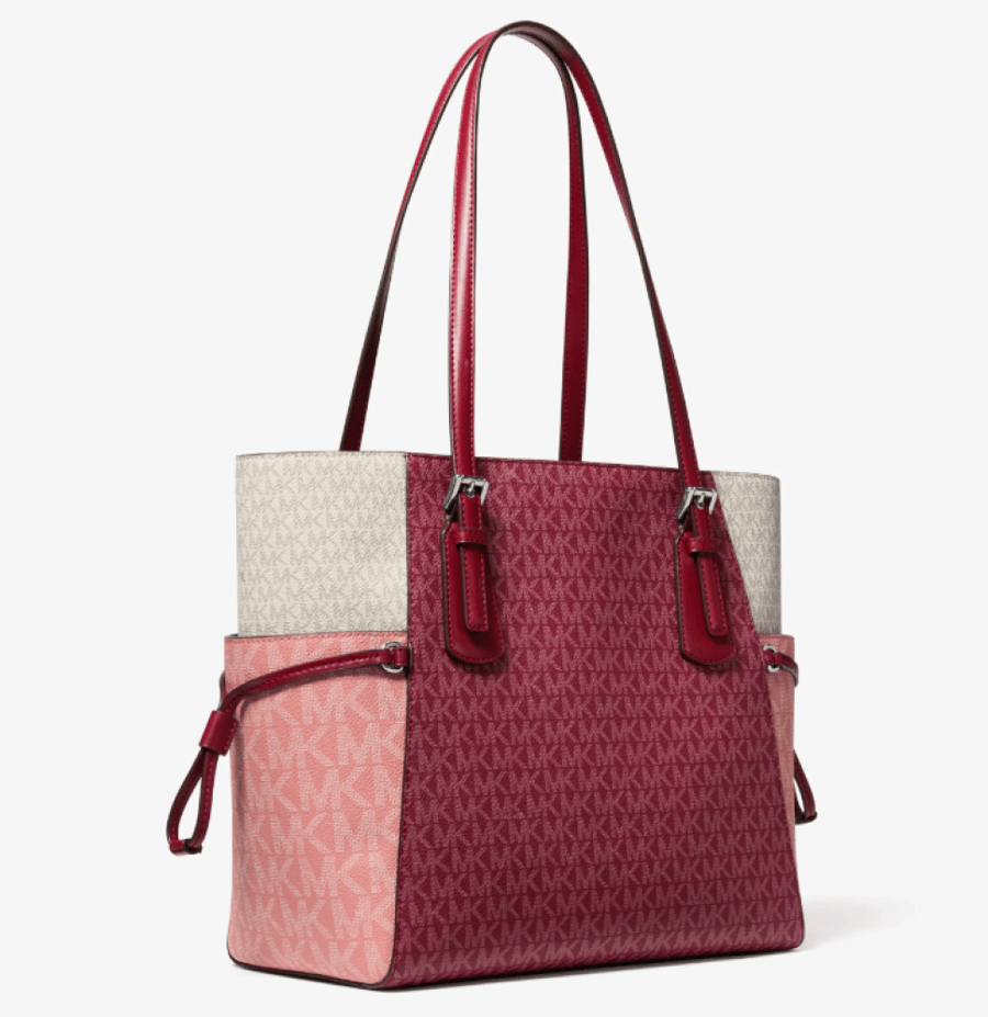 Voyager Large Color-Block Signature Logo Tote Bag