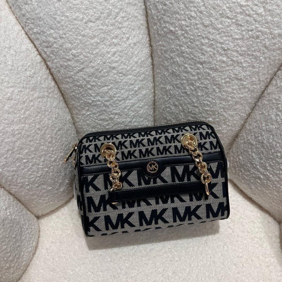 Blaire Extra-Small Logo Jacquard Duffel Crossbody Bag
