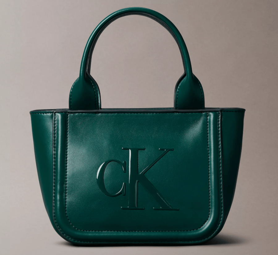 Embossed Monogram Logo Small Tote Bag