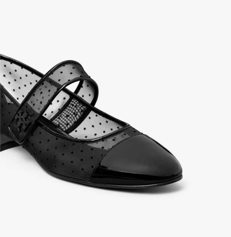 CAP-TOE MARY JANE HEELED BALLET