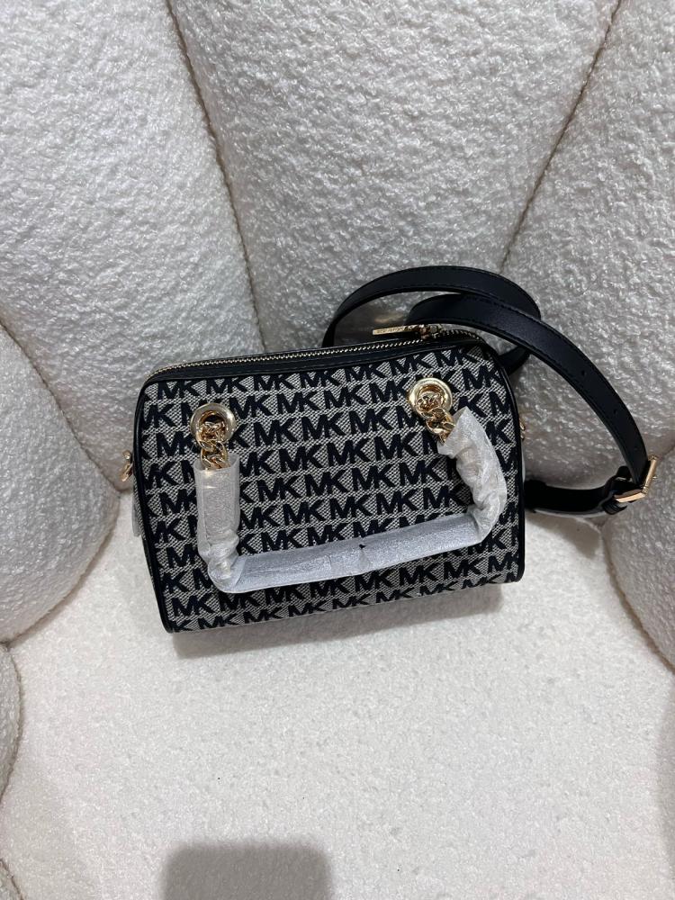 Blaire Extra-Small Logo Jacquard Duffel Crossbody Bag