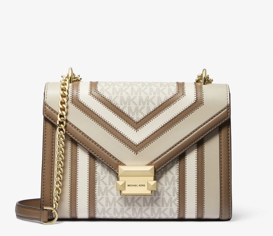Whitney Medium Color-Block and Signature Logo Shoulder Bag