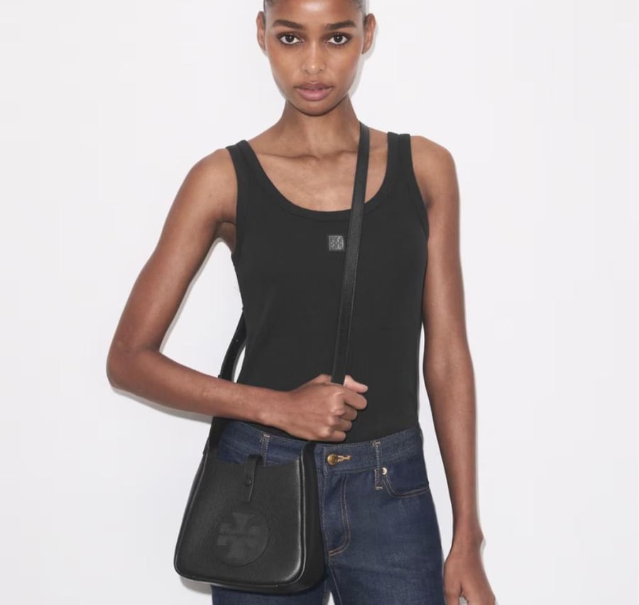 SMALL CENTER ZIP SATCHEL