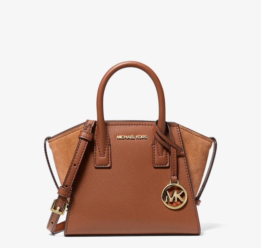 Avril Extra-Small Leather and Suede Satchel