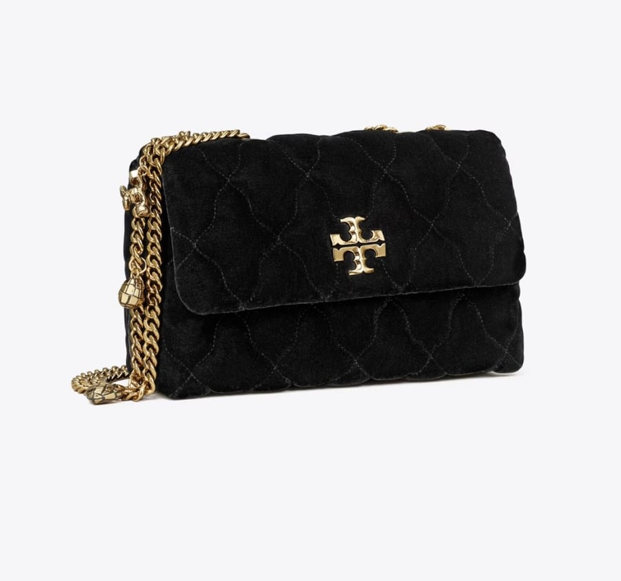 SMALL KIRA VELVET CONVERTIBLE SHOULDER BAG