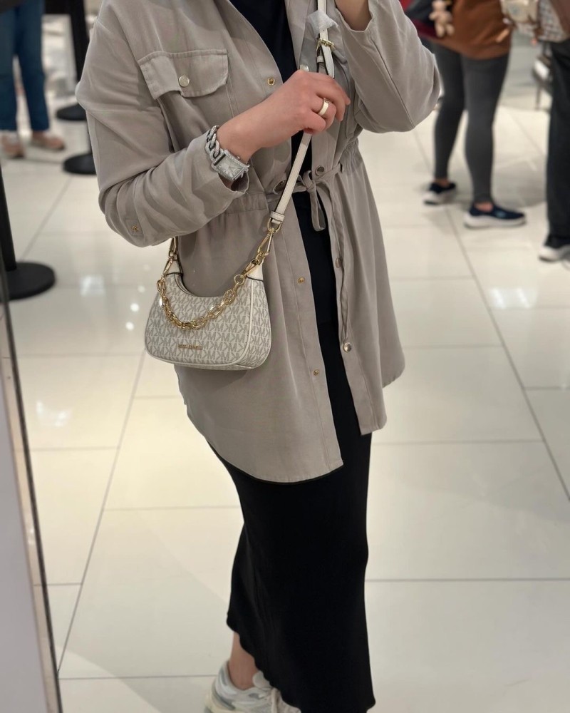 Cora Medium Signature Logo Shoulder Bag