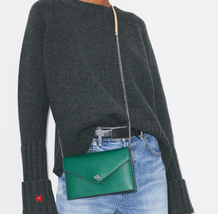 PEBBLE ENVELOPE CHAIN WALLET