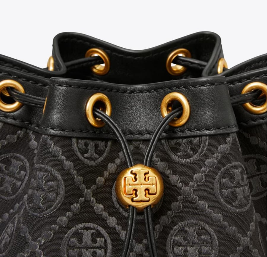 MINI T MONOGRAM BUCKET BAG