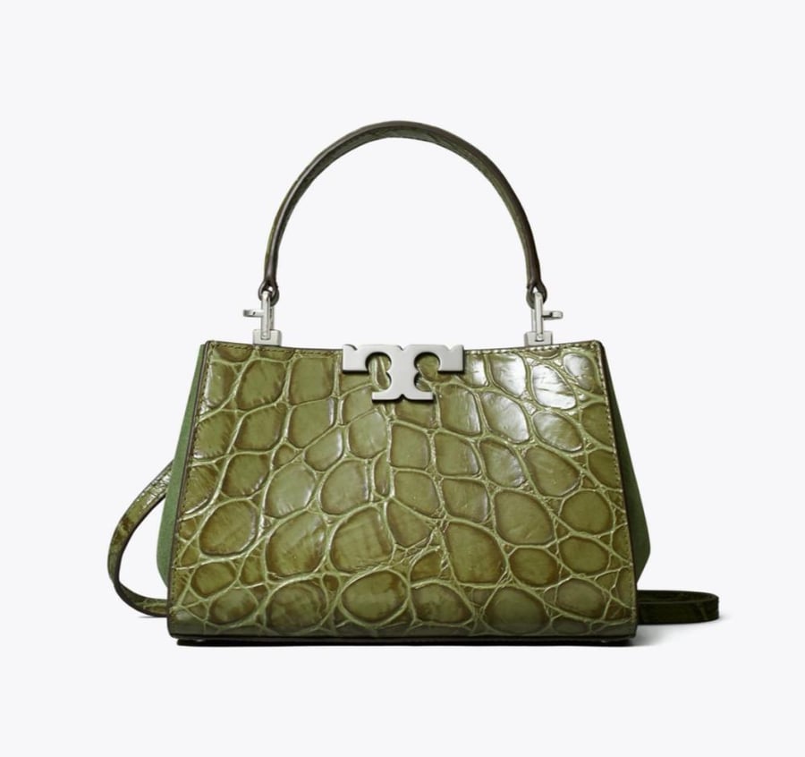 MINI ELEANOR SNAKE-EMBOSSED SATCHEL