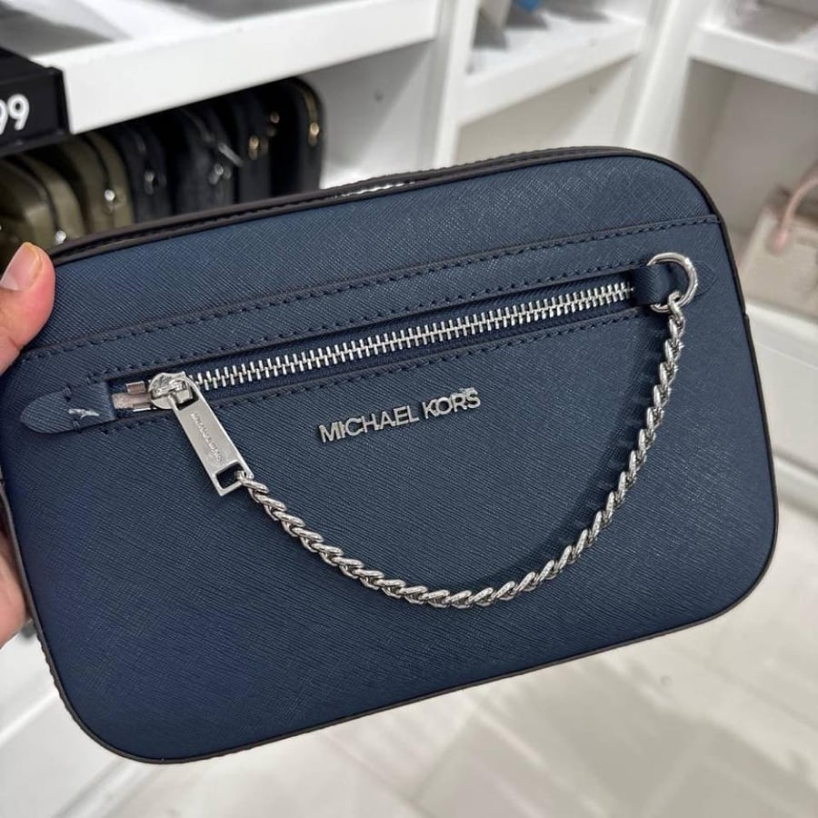 Jet Set Large Saffiano Leather Crossbody Bag