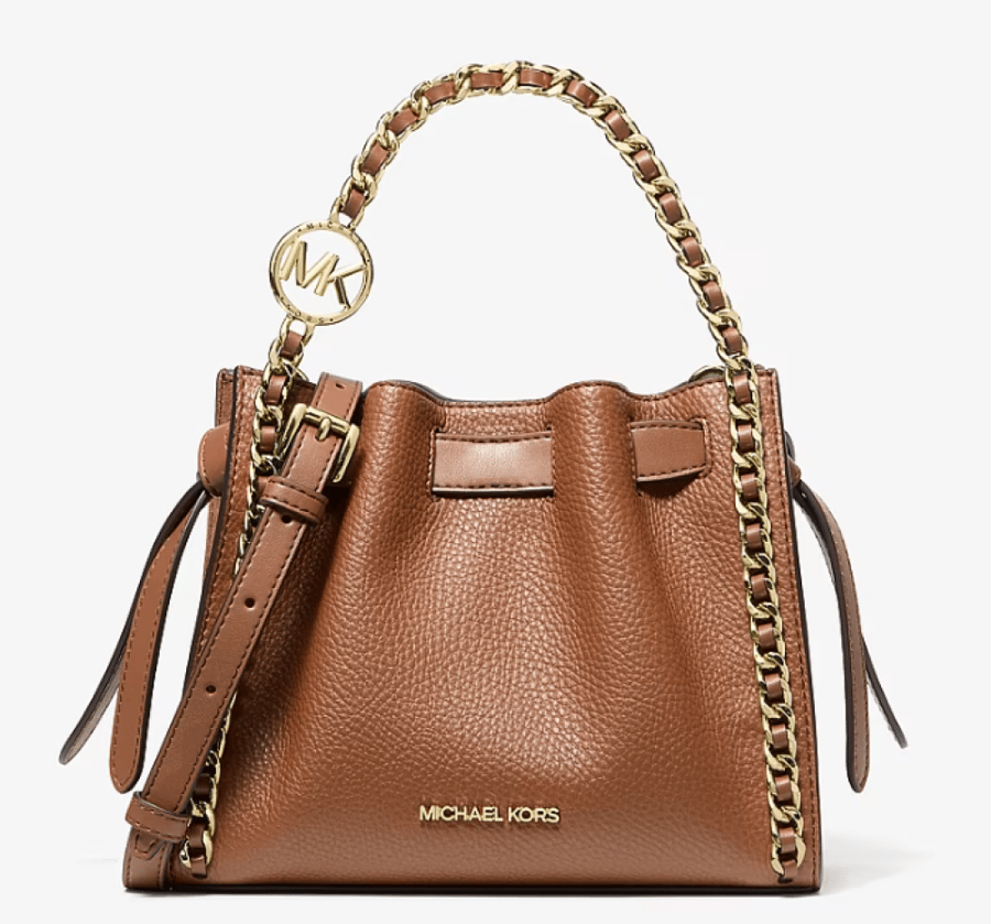 Mina Small Signature Logo Chain Crossbody Bag